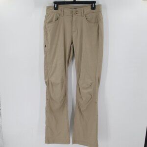 Prana Halle II Pants Womens 8 Regular Standard Fit UPF 50+ Roll Up Hem bootcut